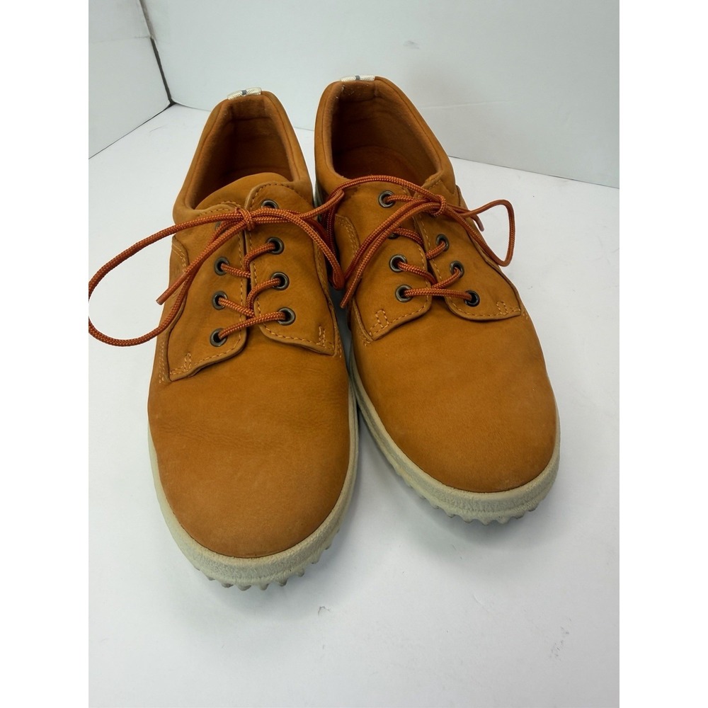 ECCO Soft Shoes Womens EU 38 US 7.5 Orange Suede Leather Walking‎ Oxford 19003